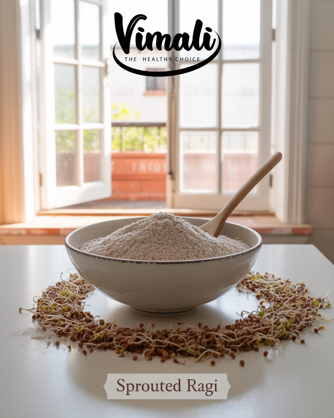 Sprouted Ragi flour / முளைகட்டிய ராகி மாவு