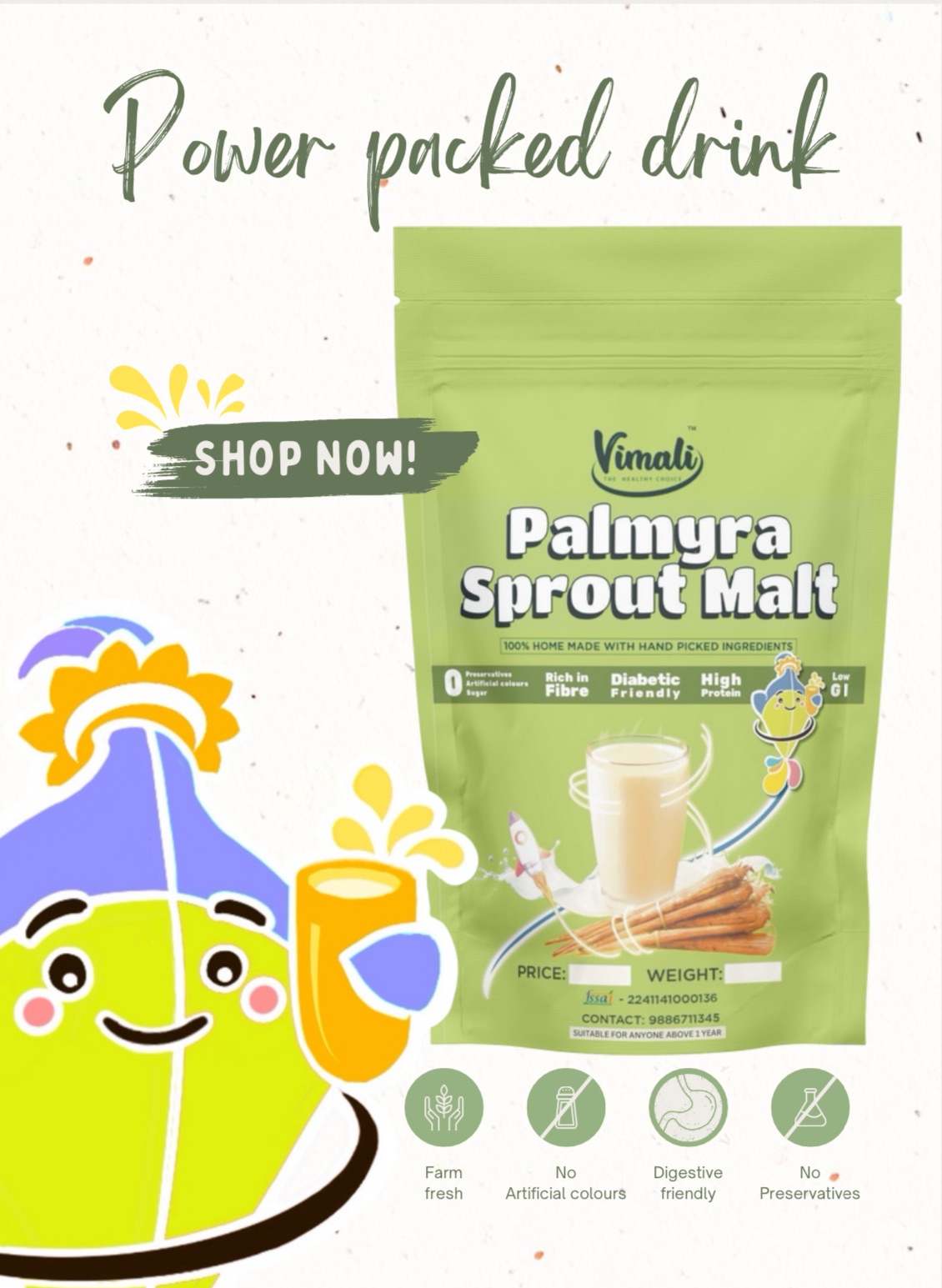 Palmyra Sprout Malt/பனைகிழங்கு மால்ட்